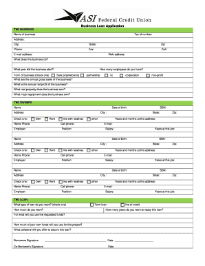 Business Loan Application Form