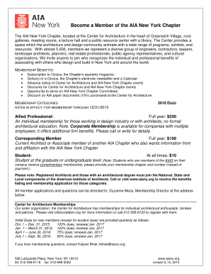 AIA New York Chapter Membership Application