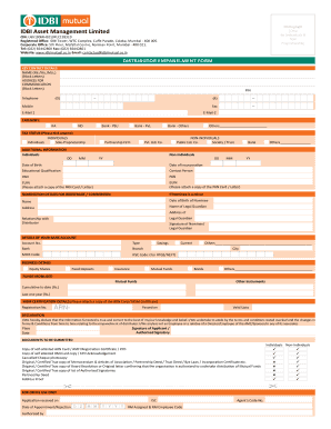 IDBI Distributor Empanelment Form