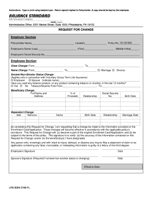 Request for Change Form