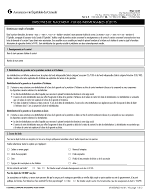 Directives de placement - Fonds indispensables Sélects