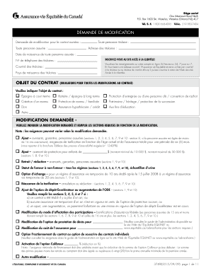 Demande de modification