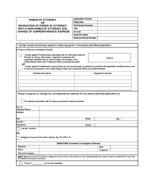 USPTO Power of Attorney Revocation Form