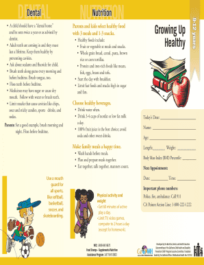 California Child Health and Nutrition Guide