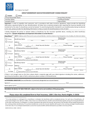 Group Membership Association Beneficiary Change Request