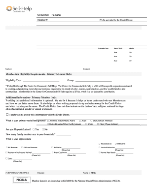 Personal Membership Application