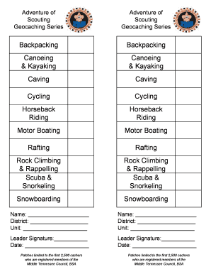 Scouting Adventure Participation Form