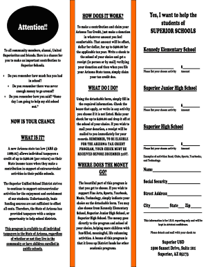 Arizona Tax Credit Donation Form