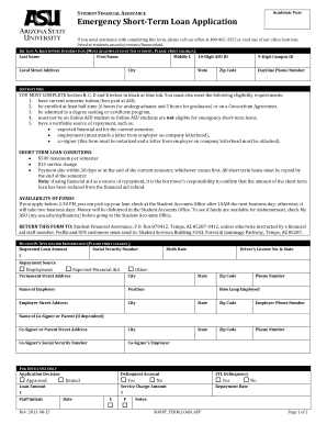Emergency Short-Term Loan Application