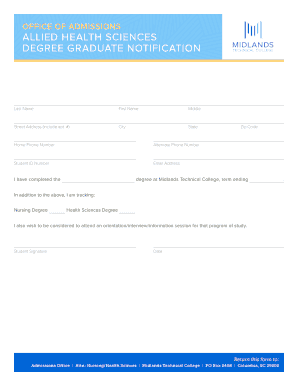 Graduate Degree Notification Form