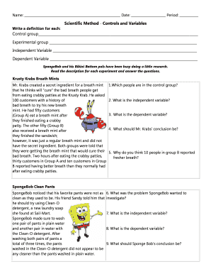 Scientific Method Worksheet