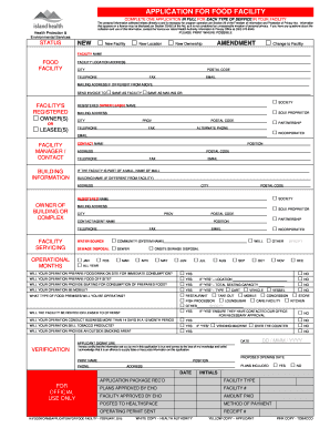 Food Facility Application