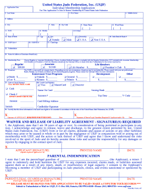 USJF Individual Membership Application