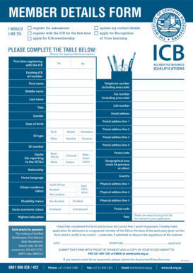ICB Member Details Form
