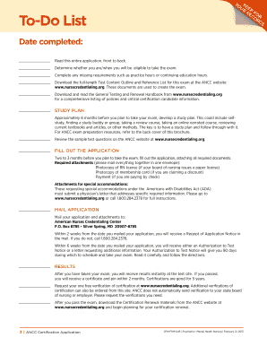 Psychiatric-Mental Health Nursing Certification Application