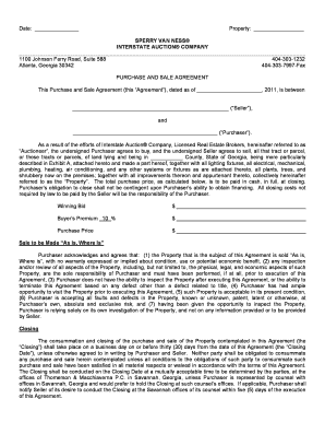 Georgia Real Estate Purchase and Sale Agreement