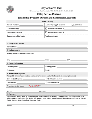 Utility Service Contract
