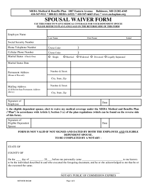 MEBA Spousal Waiver Form