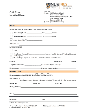 NUS Business School Donation Form