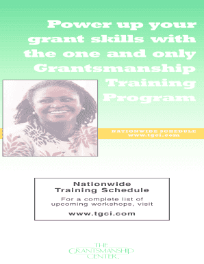 Grantsmanship Training Program Registration Form