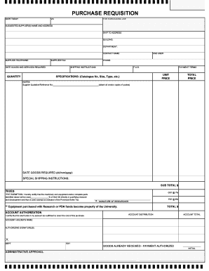 Purchase Requisition Form