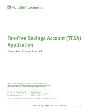 Tax-Free Savings Account Application