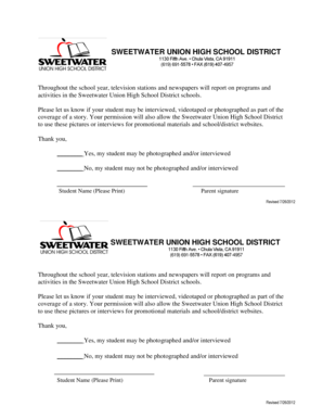 Student Media Consent Form