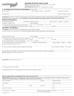 Income Protection Claim Form