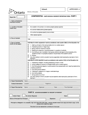 Safe Schools Incident Reporting Form