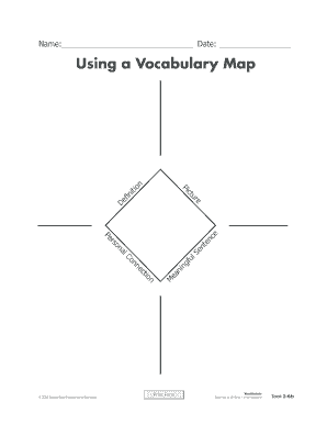 Vocabulary Map Worksheet
