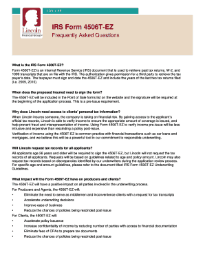 IRS Form 4506T-EZ