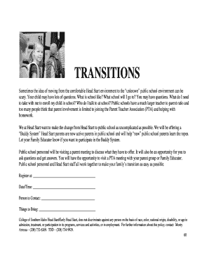 Head Start to Public School Transition Guide