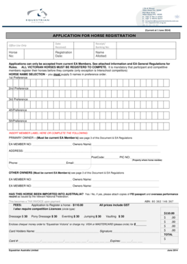 Horse Registration Application