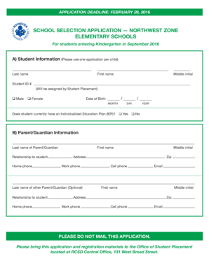 School Selection Application