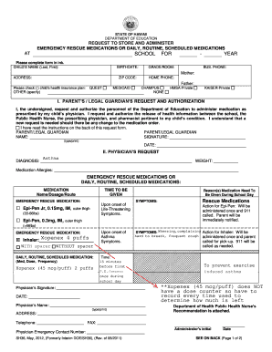 Hawaii Emergency Medication Authorization Form
