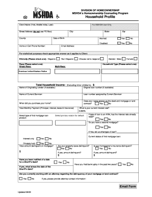 Michigan Homeownership Counseling Form