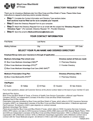 Medicare Directory Request Form