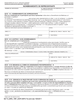 Formulario de Nombramiento de Representante