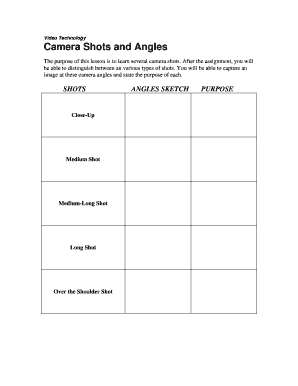 Camera Shots and Angles Lesson