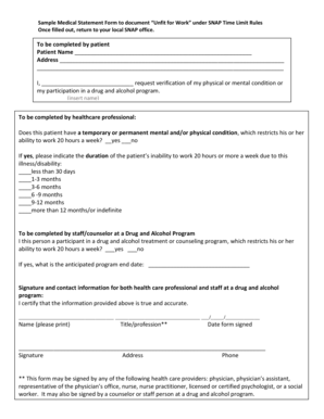 Molina healthcare group number - Sample Medical Statement Form to document Unfit for Work - hungersolutionsny