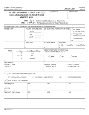 Fire Safety Survey Report for Board and Care Occupancies