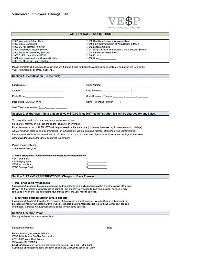 vancouver employee savings plan Preview on Page 1.