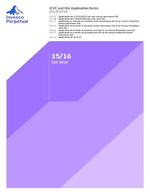 2015/2016 ISA Application Forms