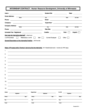 Internship Contract