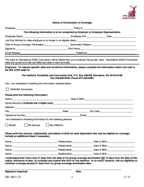 Notice of Continuation of Coverage
