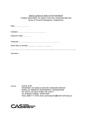 Florida Miscellaneous Deduction Payment Form