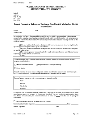 Parent Consent to Release Medical Information
