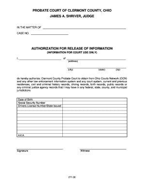 Authorization for Release of Information