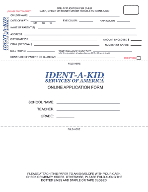 Child Identification Card Application