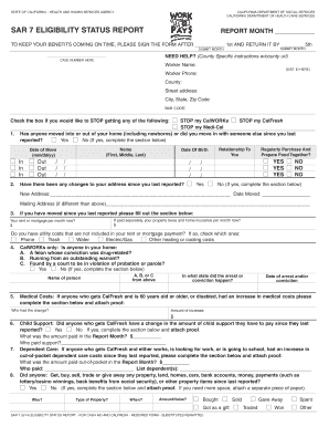 California SAR 7 Eligibility Status Report
